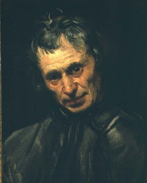 Cabeça de um homem velho de Annibale Carracci