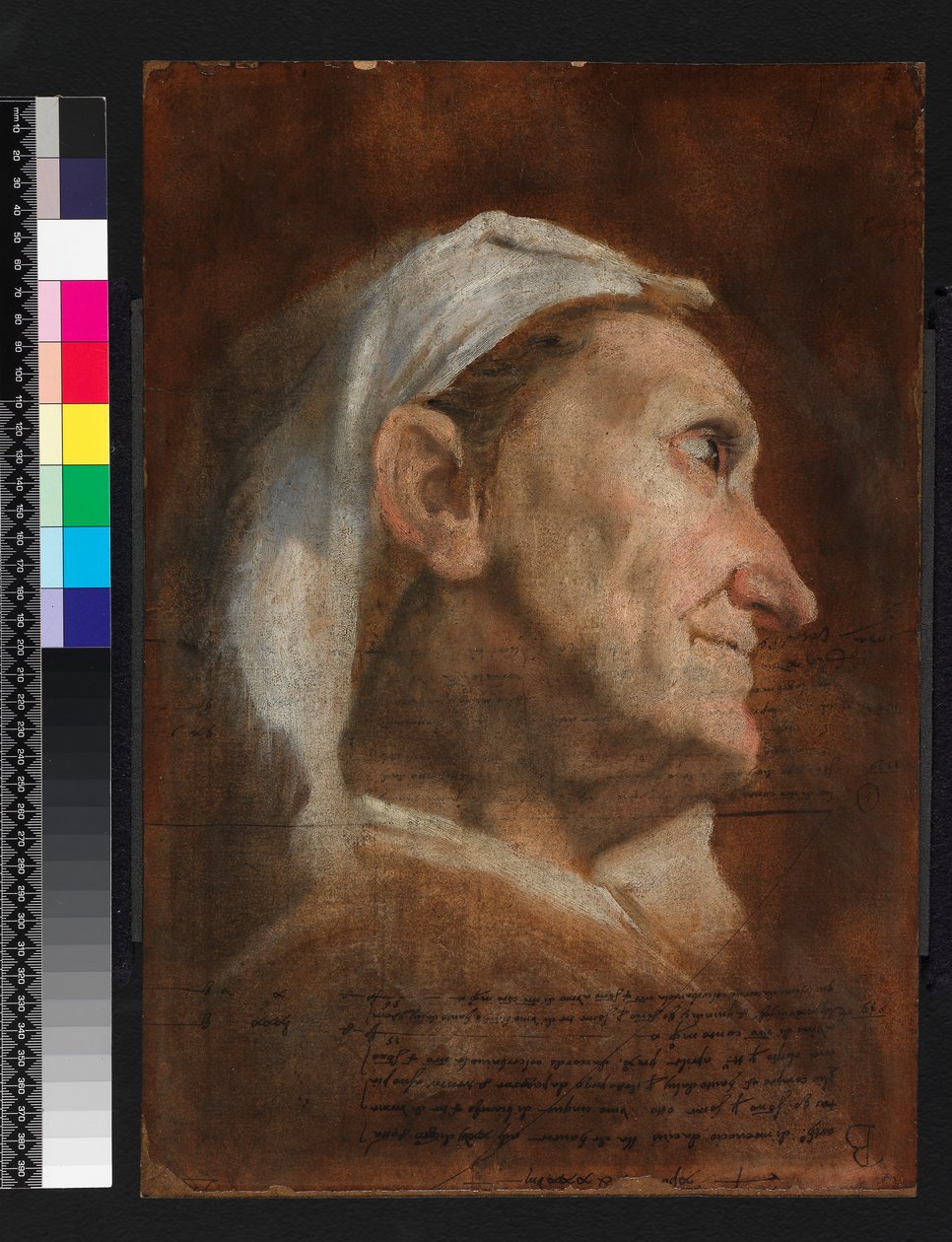 Cabeça de uma mulher idosa, c.1590 de Annibale Carracci