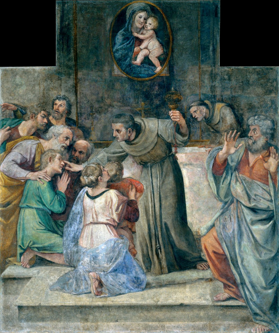 Curando o cego ao nascer - Pintura de Annibale Carracci (Carracci de Annibale Carracci