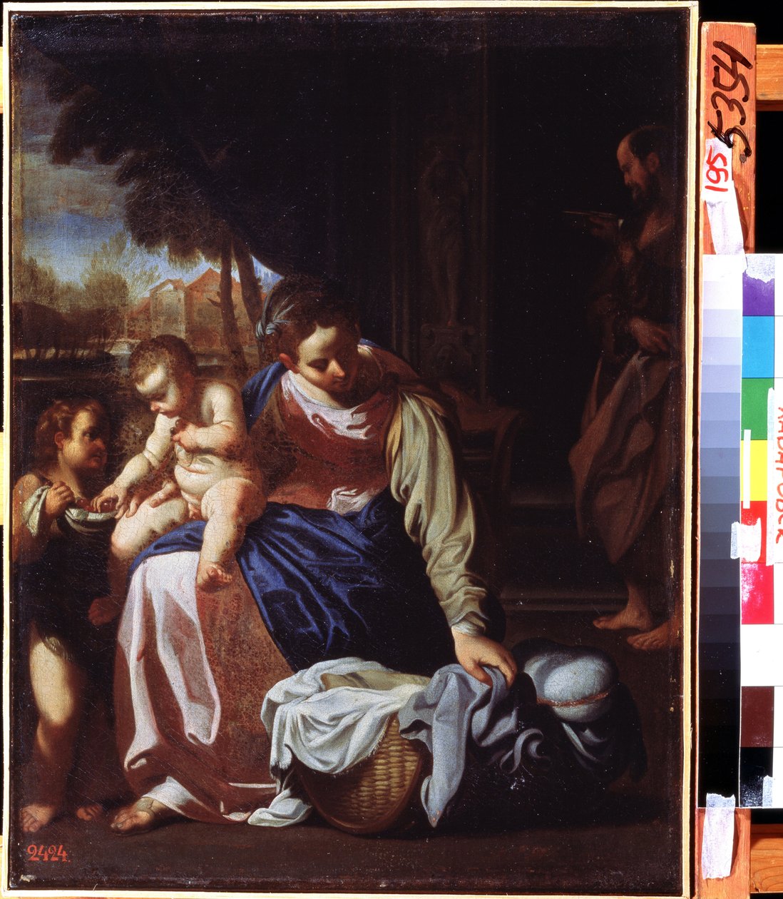 "La sainte famille" (A santa família) Peinture de Annibale Carracci (Annibal Carrache de Annibale Carracci