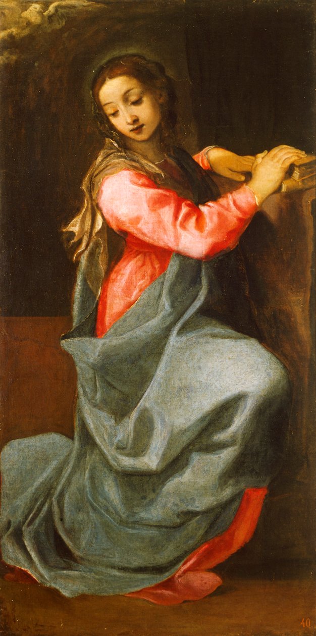Lady of Annunciation, de Annibale Carracci (1560-1609), óleo sobre tela de Annibale Carracci
