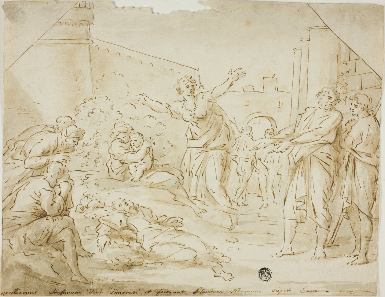 Lamentando o Corpo de Santo Estêvão de Annibale Carracci