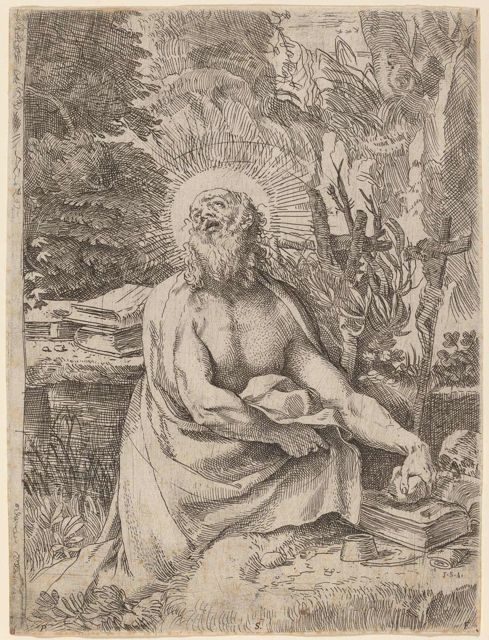 São Jerônimo no deserto de Annibale Carracci
