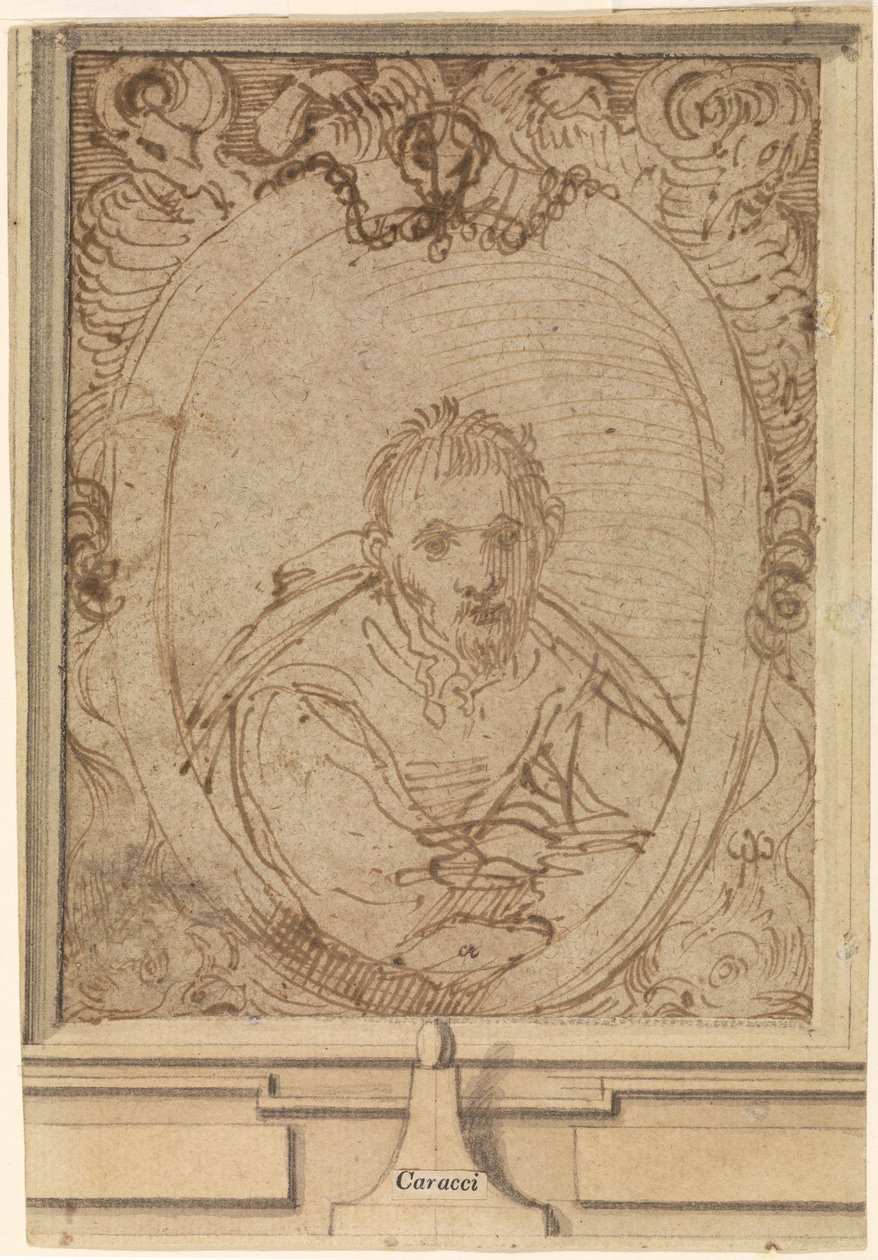 Auto-retrato, década de 1580 de Annibale Carracci