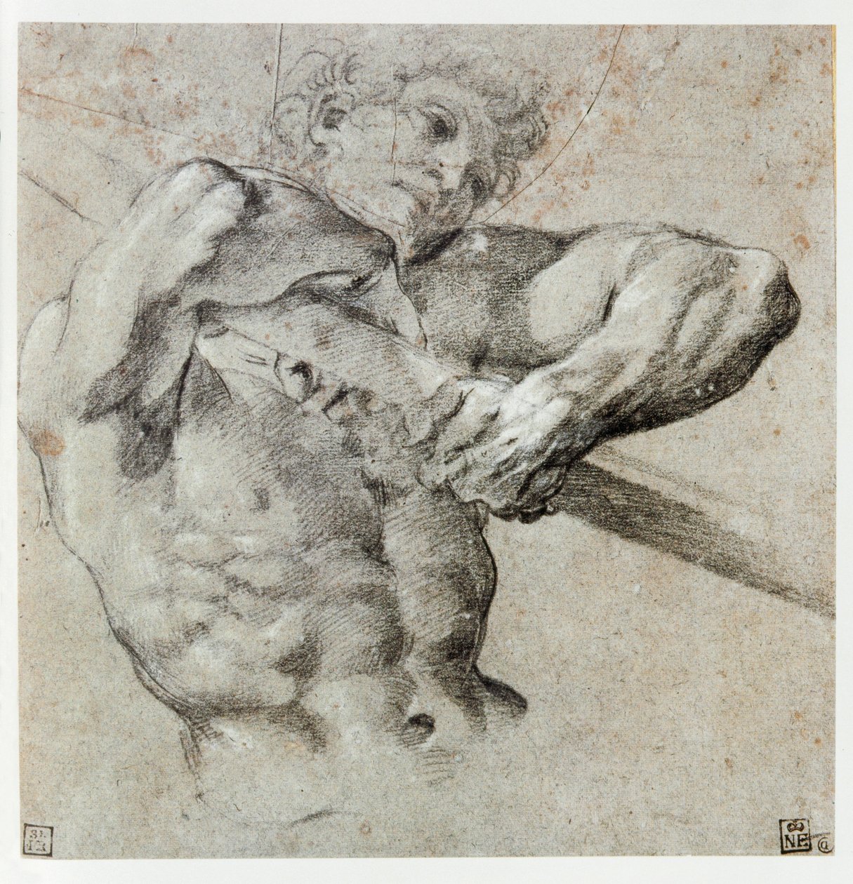Estudo de uma figura masculina ... de Annibale Carracci