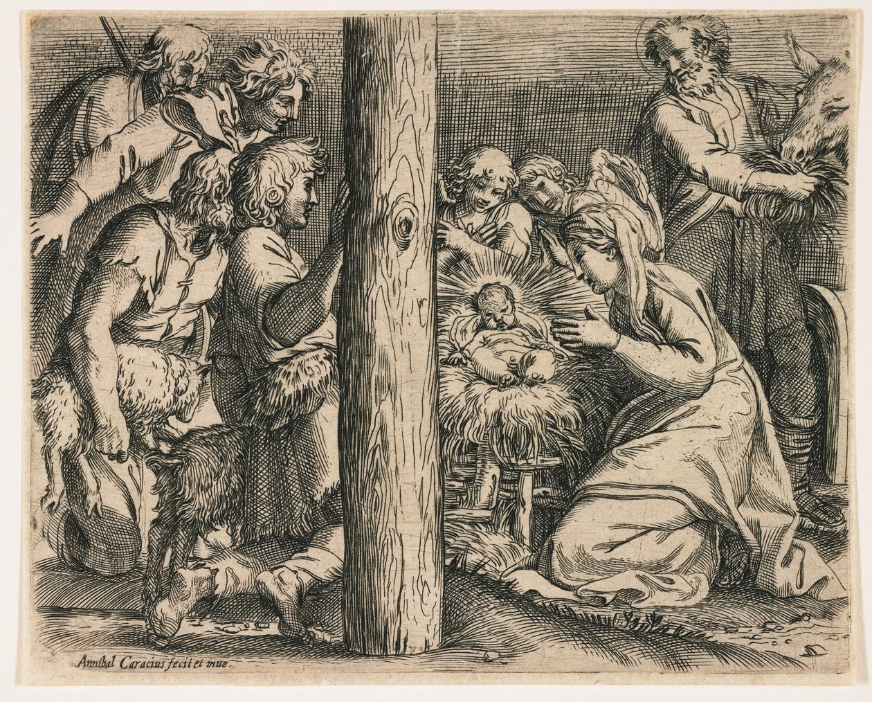A Adoração dos Pastores de Annibale Carracci