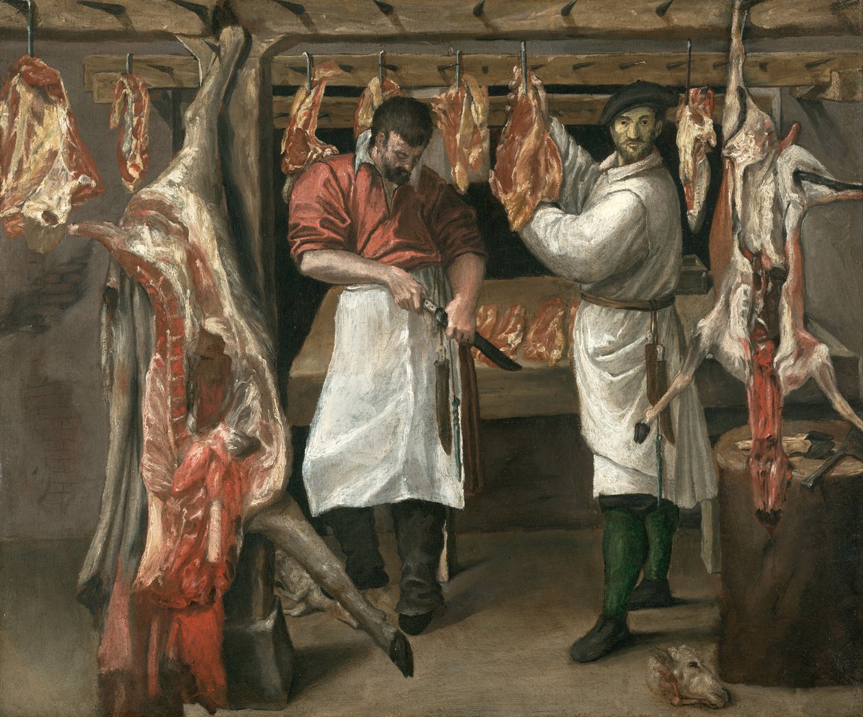 The Butchers Shop de Annibale Carracci