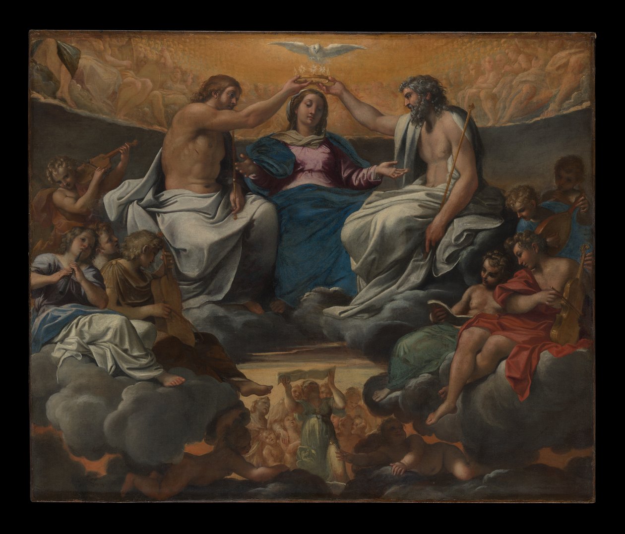 A coroação da Virgem de Annibale Carracci