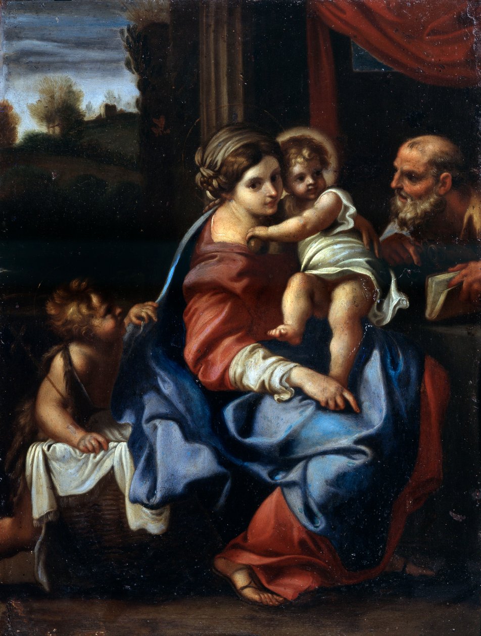 A Sagrada Família com João Batista quando menino, final do século XVI ou início do século XVII. de Annibale Carracci