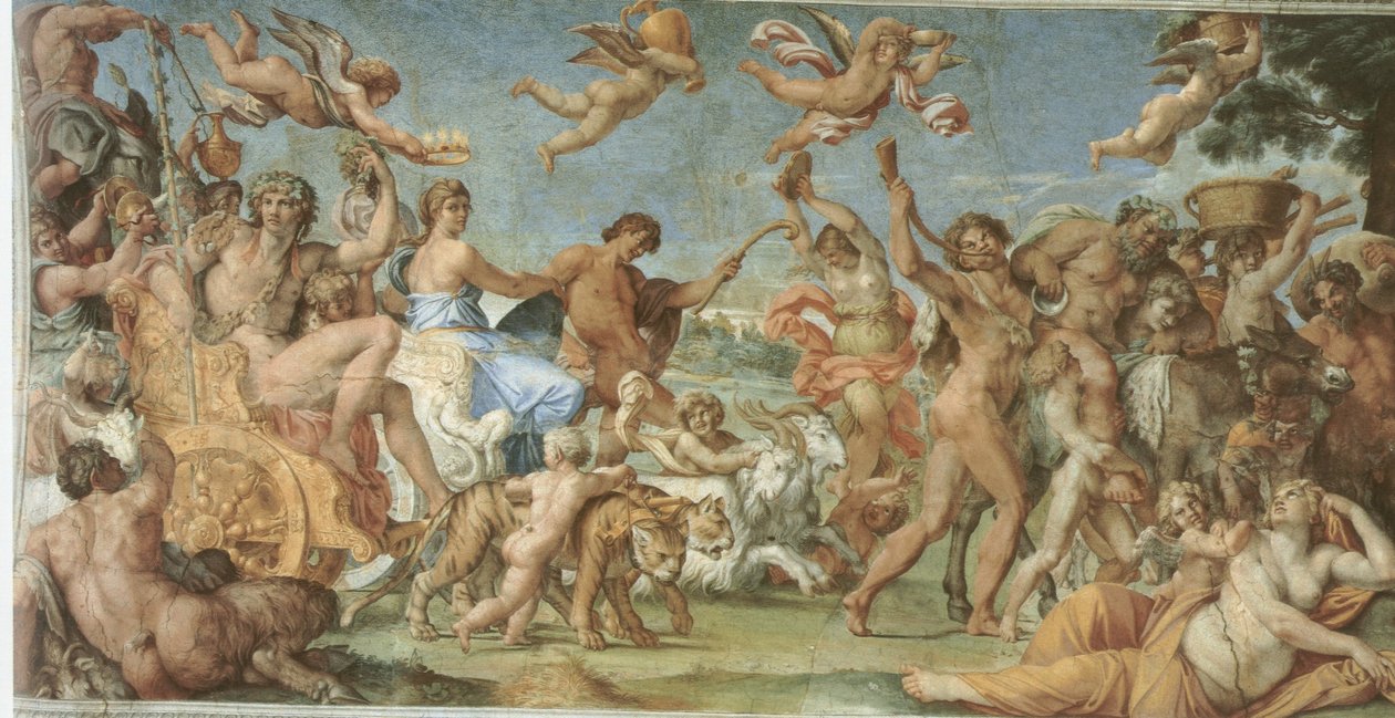 O triunfo de Baco e Ariadne de Annibale Carracci