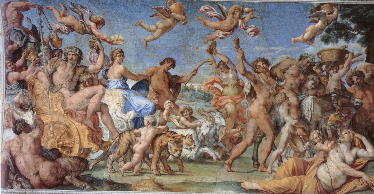 O triunfo de Baco e Ariadne de Annibale Carracci