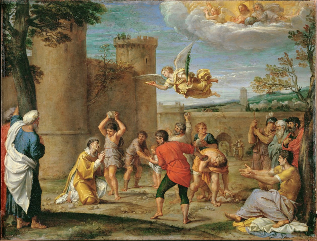 O apedrejamento de Santo Estêvão ... de Annibale Carracci
