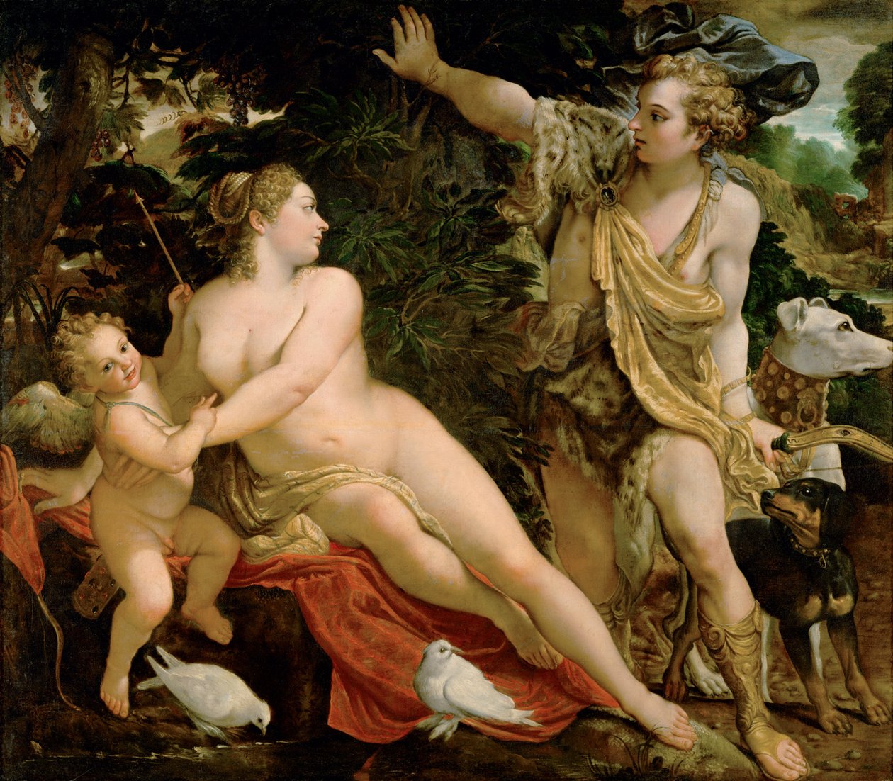 Vênus e Adônis. de Annibale Carracci