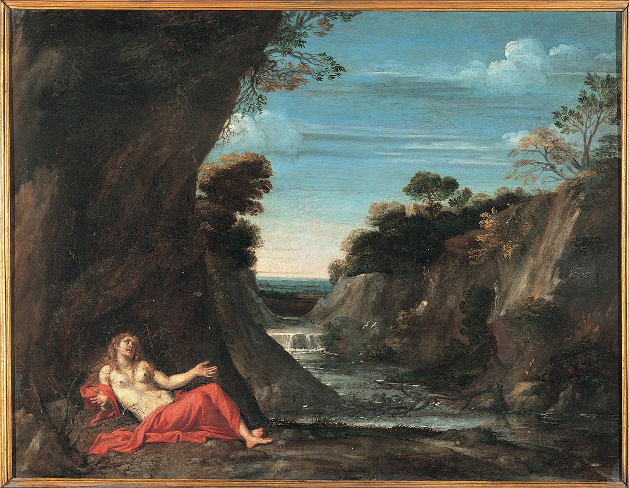 Paisagem com a penitente Madalena de Annibale Carraccis School