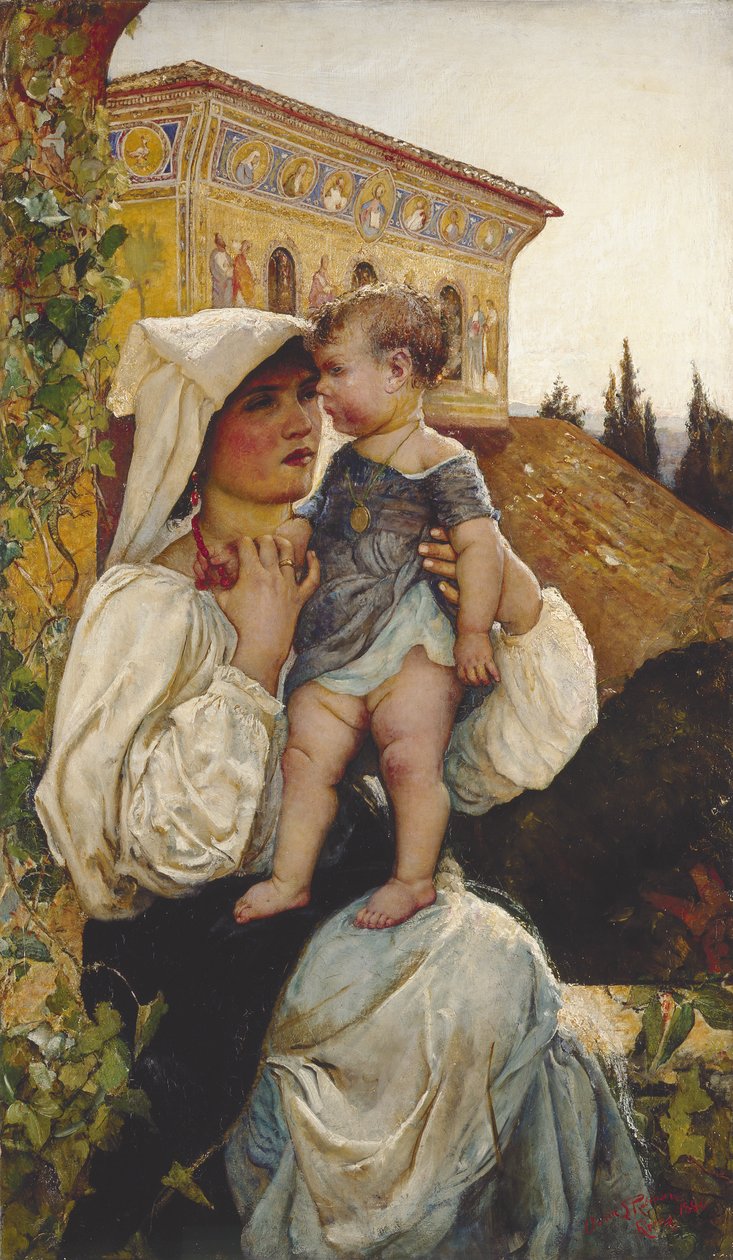 Uma mãe e um filho italianos de Annie Louisa Swynnerton