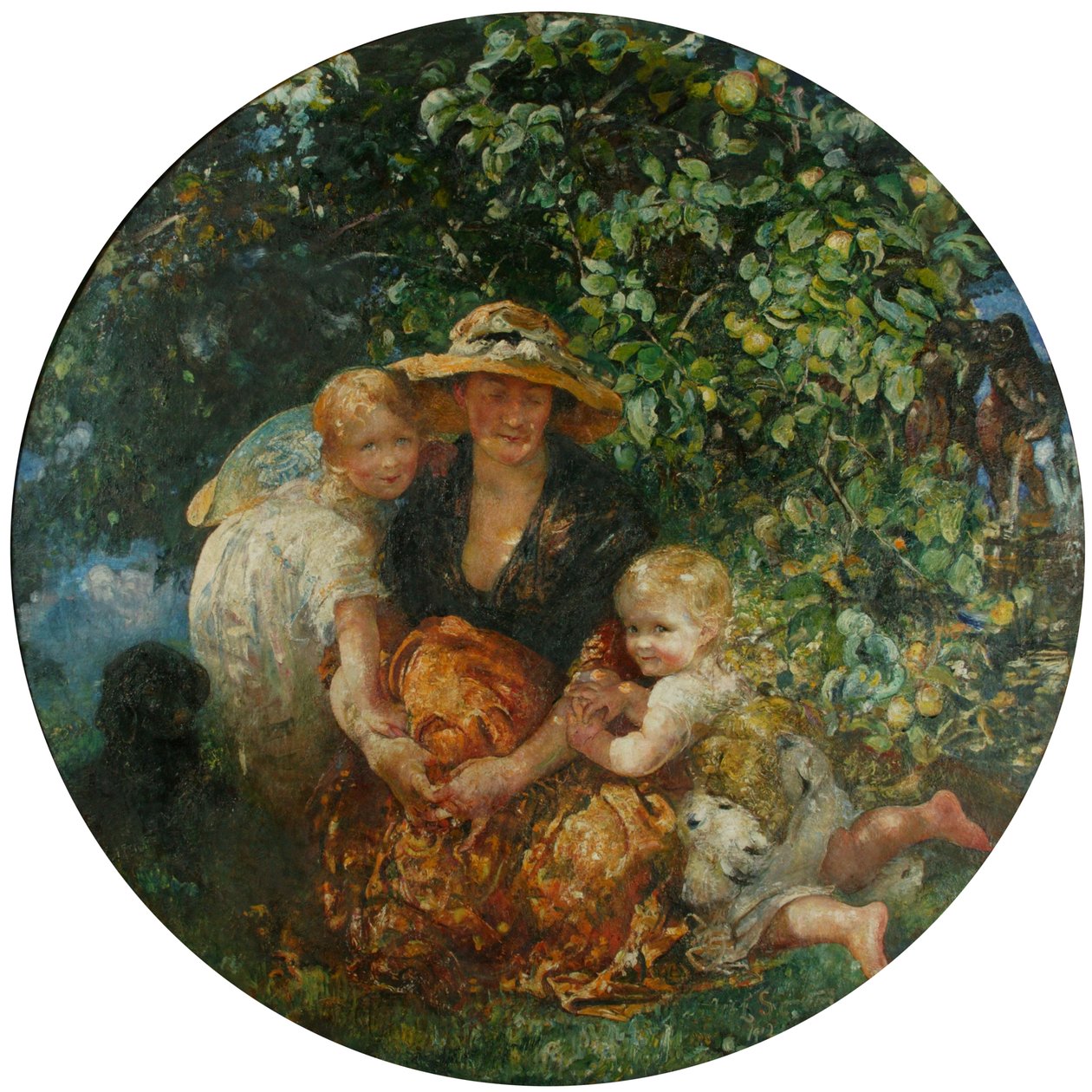 Sra. A Scott-Elliot e filhos de Annie Louisa Swynnerton