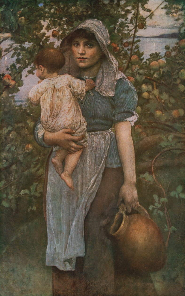 A jovem mãe, c1887, c1930. de Annie Louisa Swynnerton