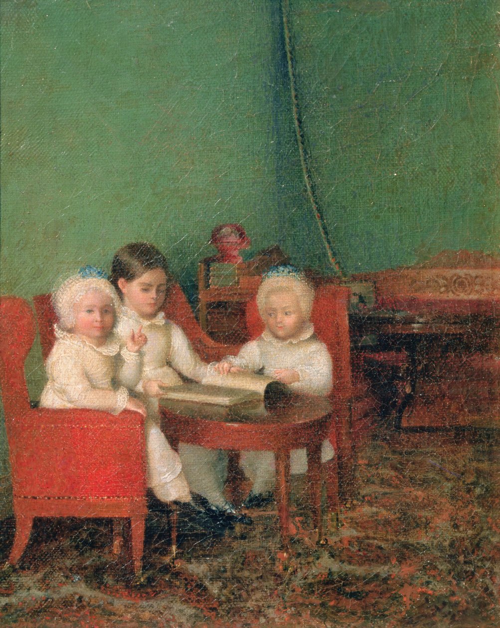 Crianças em um Interior, 1800-10 de Unbekannt Unbekannt