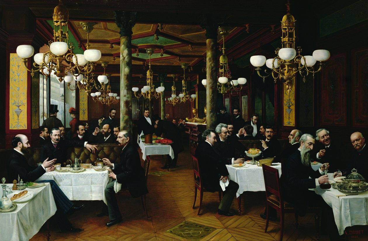 Em um restaurante francês de Unbekannt Unbekannt