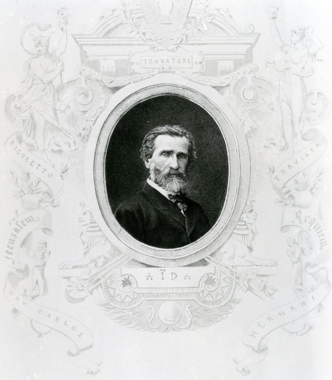Capa de música para Aida de Giuseppe Verdi (1813-1901) (litografia) de Unbekannt Unbekannt