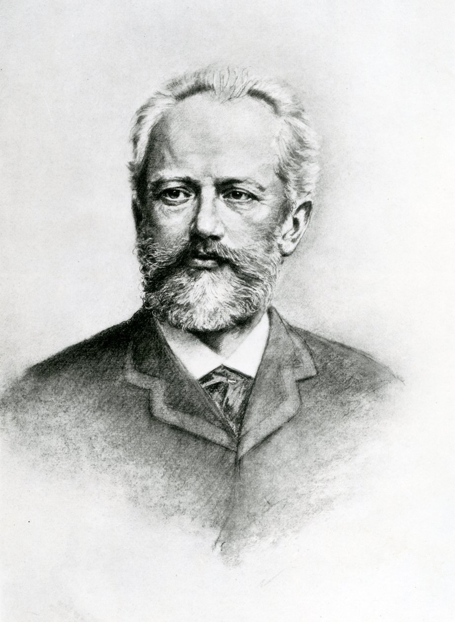 Piotr Ilyich Tchaikovsky (1840-93) (litografia) de Unbekannt Unbekannt