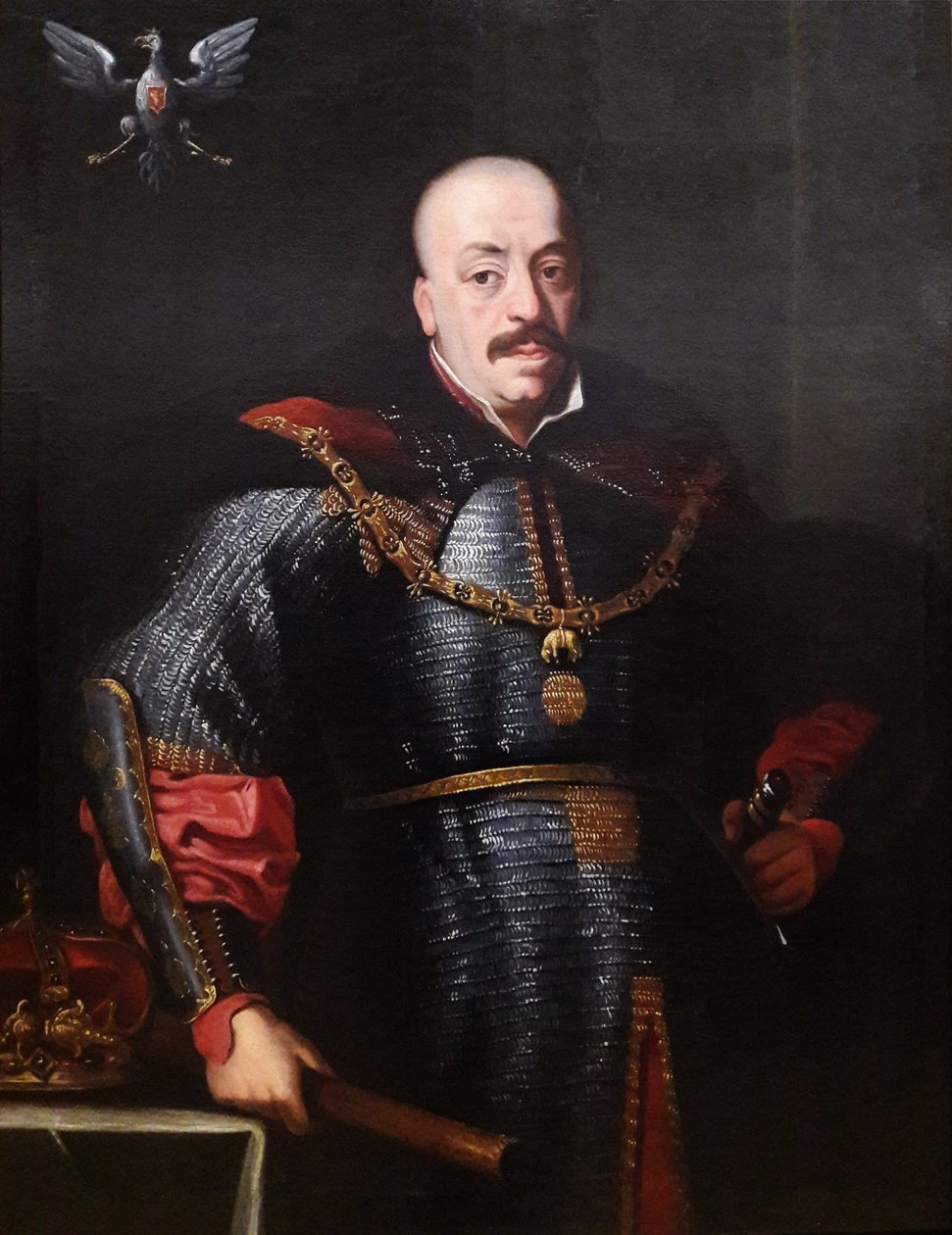 Retrato, de, rei john ii, casimir, em, um, chainmail de Anonymous