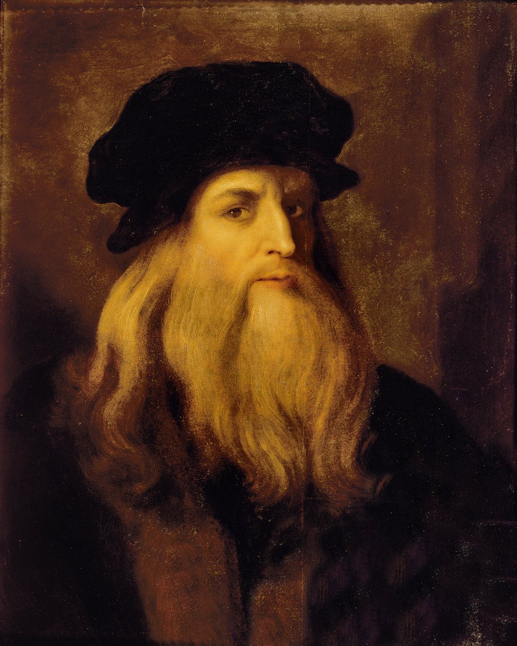 Retrato de um homem, presumivelmente Leonardo da Vinci de Unbekannt Unbekannt