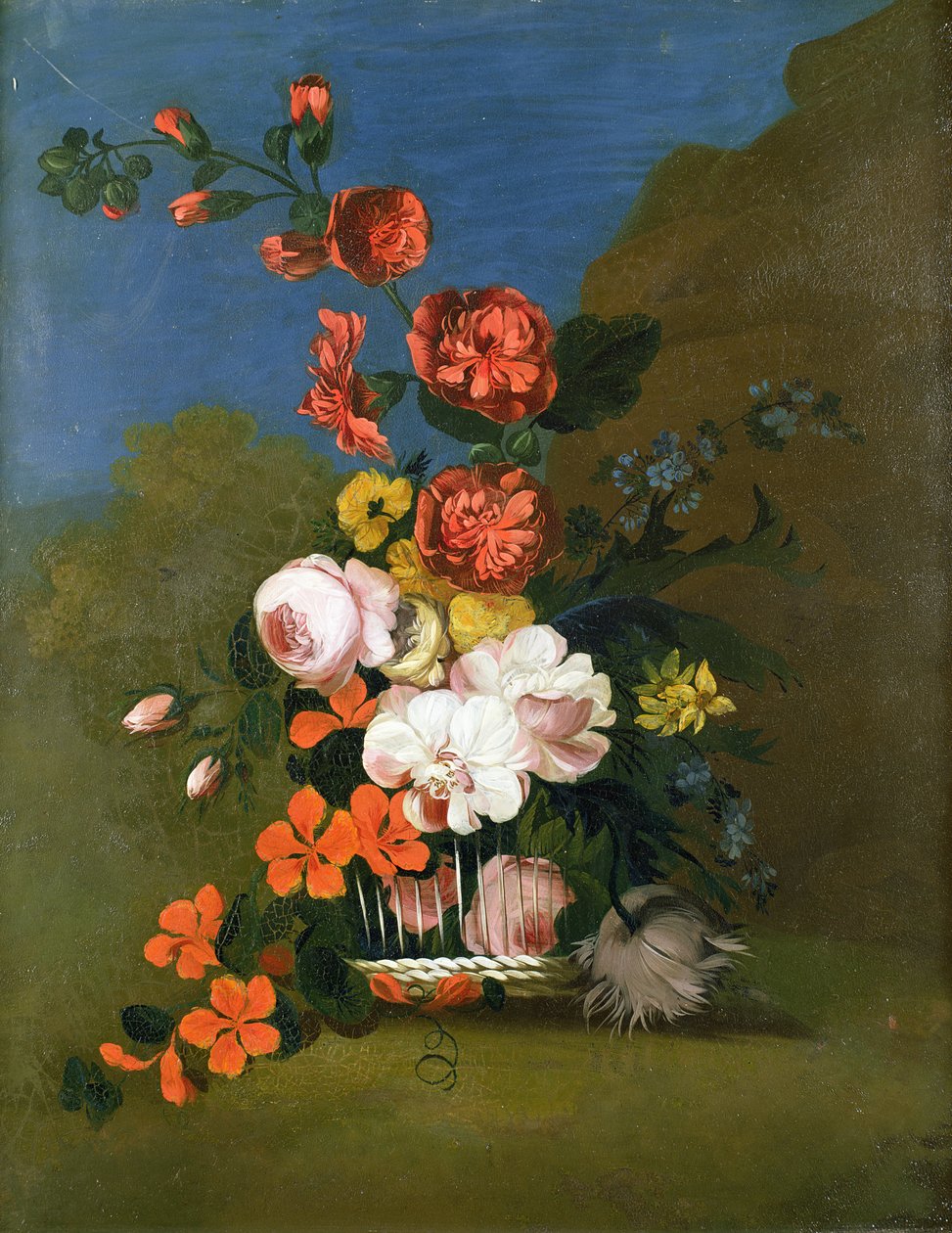 Ainda vida das flores (um de um par) de Unbekannt Unbekannt