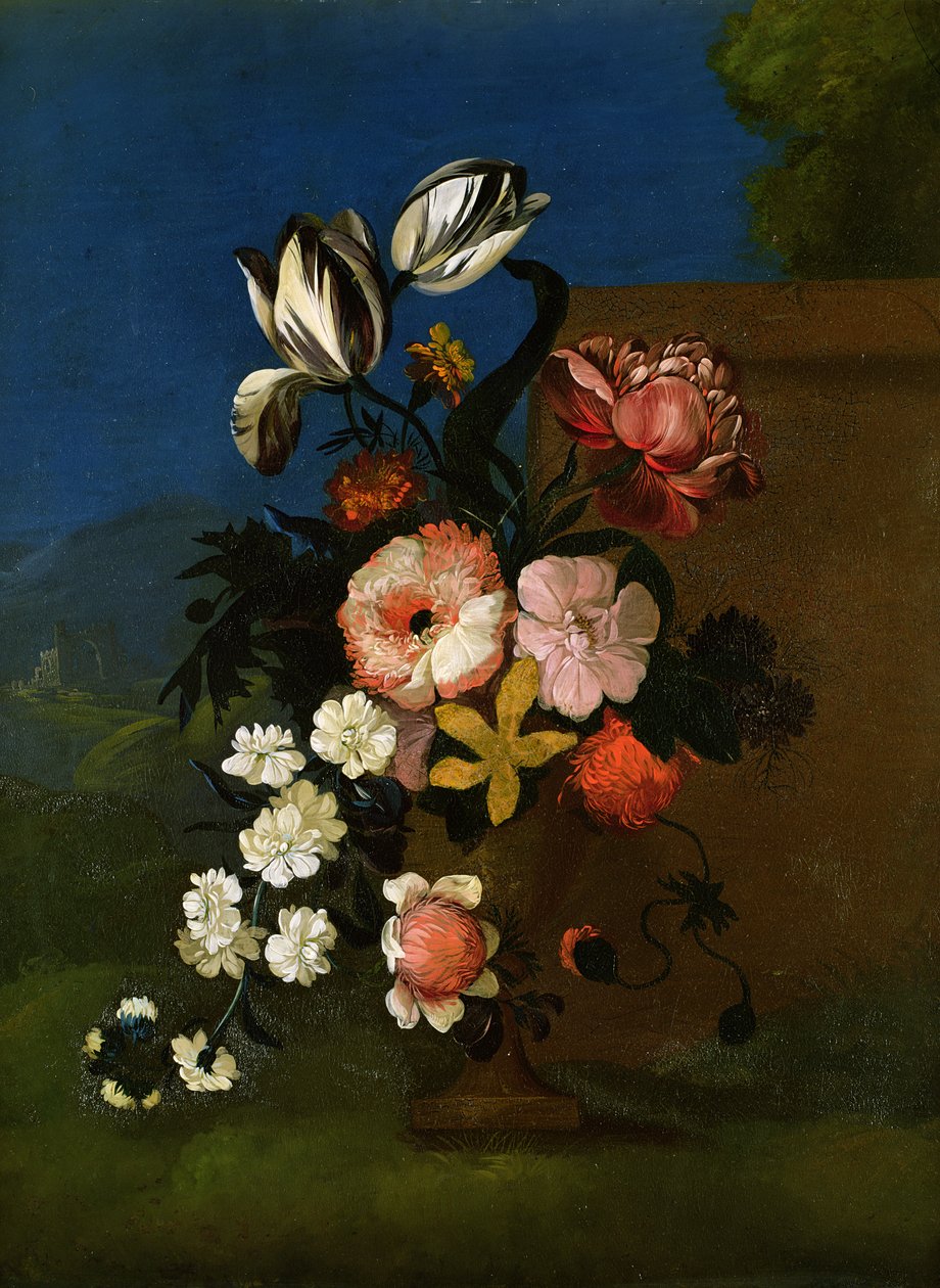 Ainda vida das flores (um de um par) de Unbekannt Unbekannt