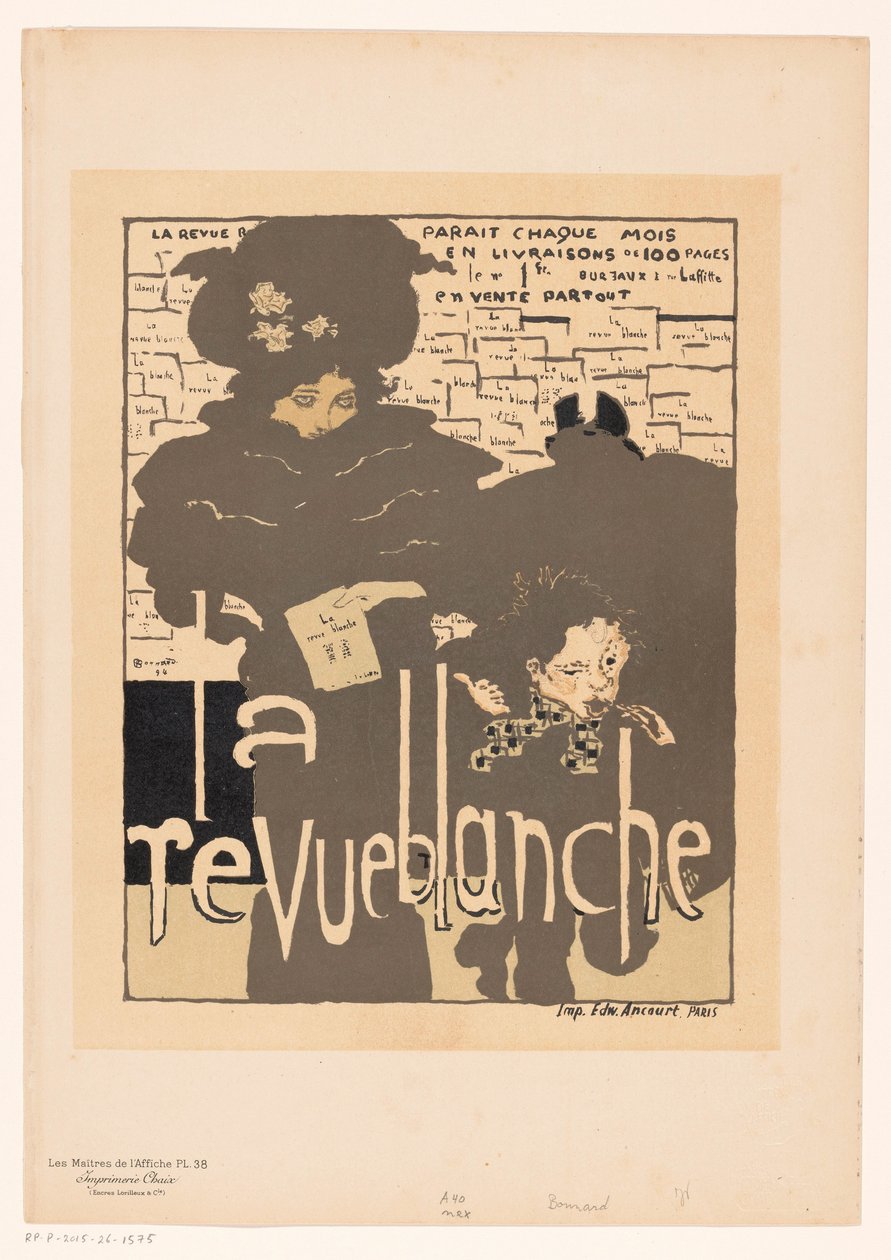 Publicidade para La Revue Blanche Poster Masters (título da série no objeto) de Anonymous