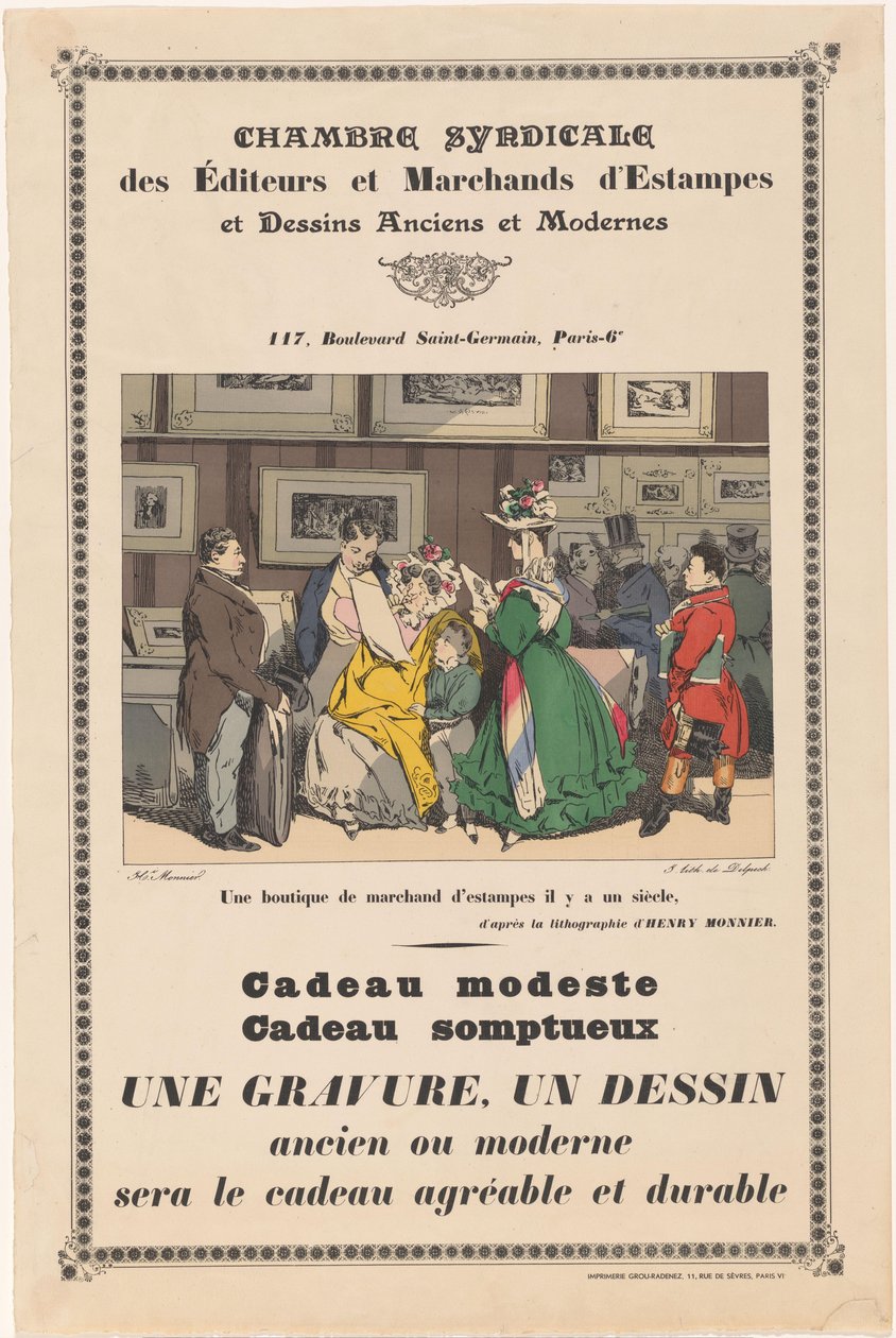 Cartaz da Chambre Syndicale des Éditeurs et Marchands d
