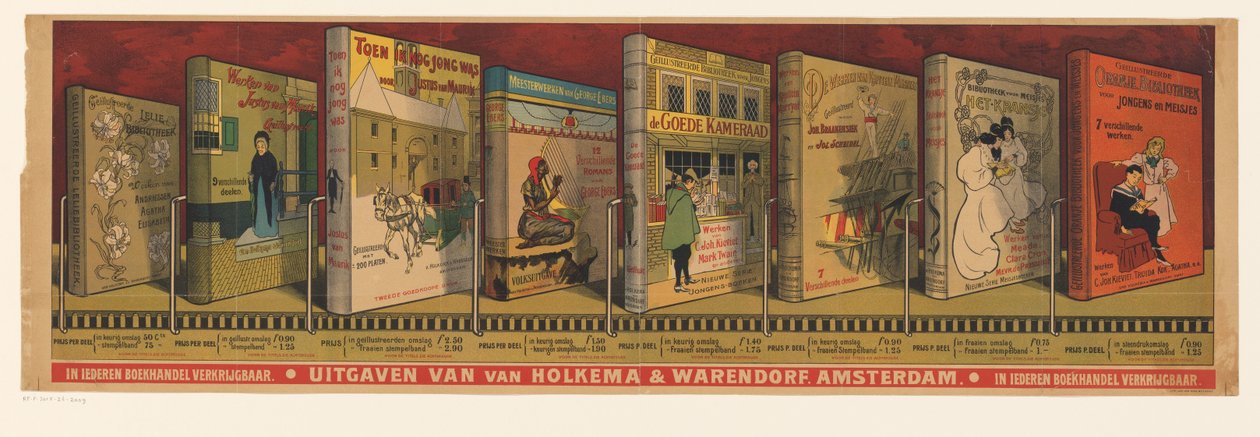 Cartaz da editora Holkema & Warendorf em Amsterdã de Anonymous
