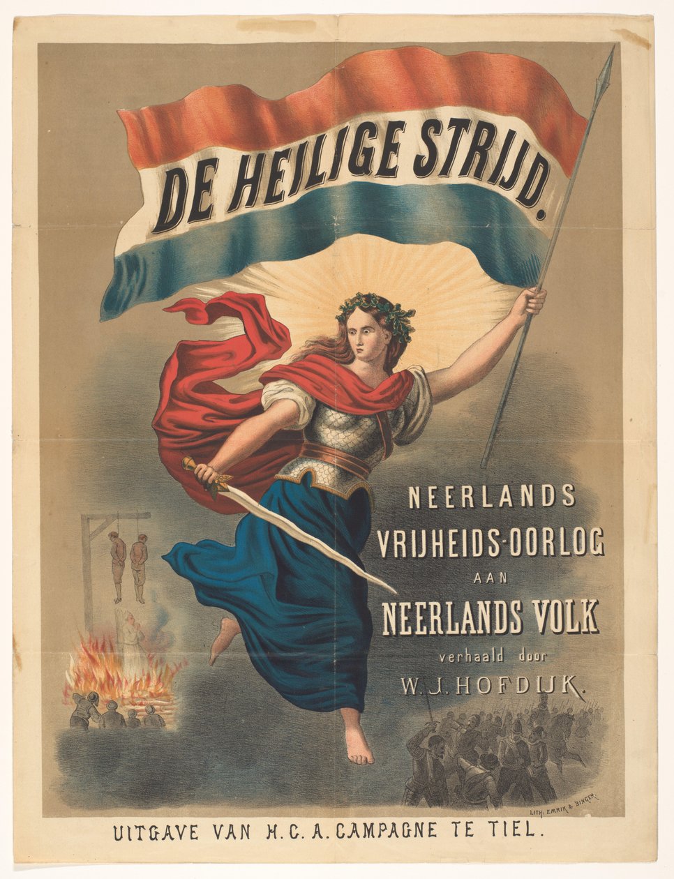 Cartaz de A Batalha Sagrada de Willem Jacobszoon Hofdijk de Anonymous