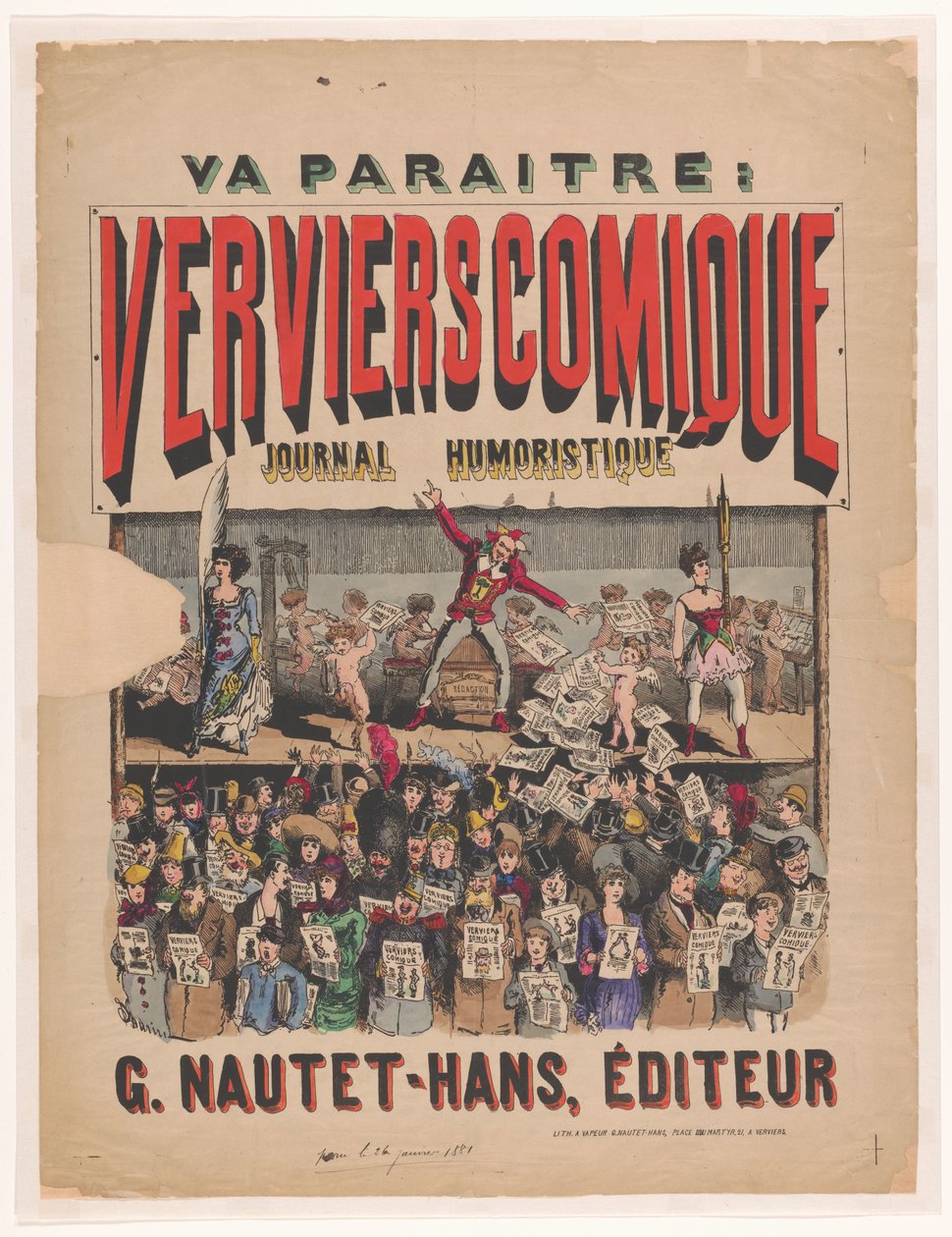 Cartaz para a revista Verviers Comique Journal Humoristique de Anonymous