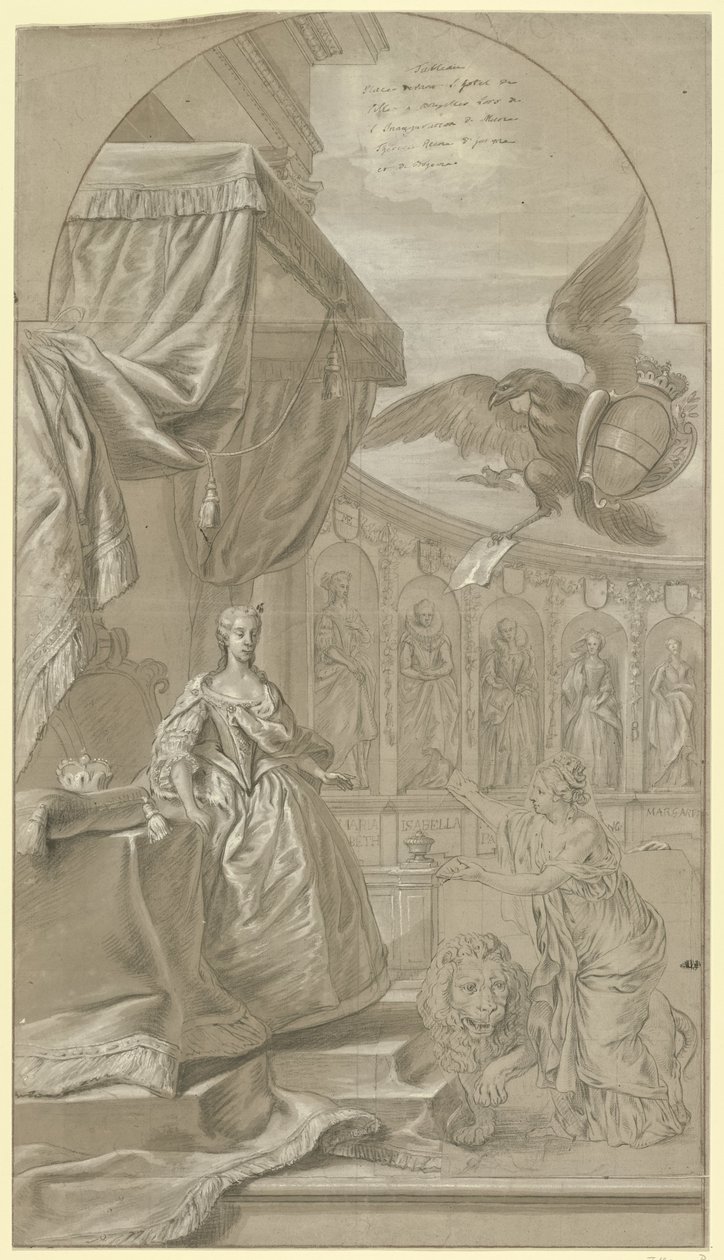 Alegoria da posse da arquiduquesa Maria Anna da Áustria como regente, 1744 de Anonymous
