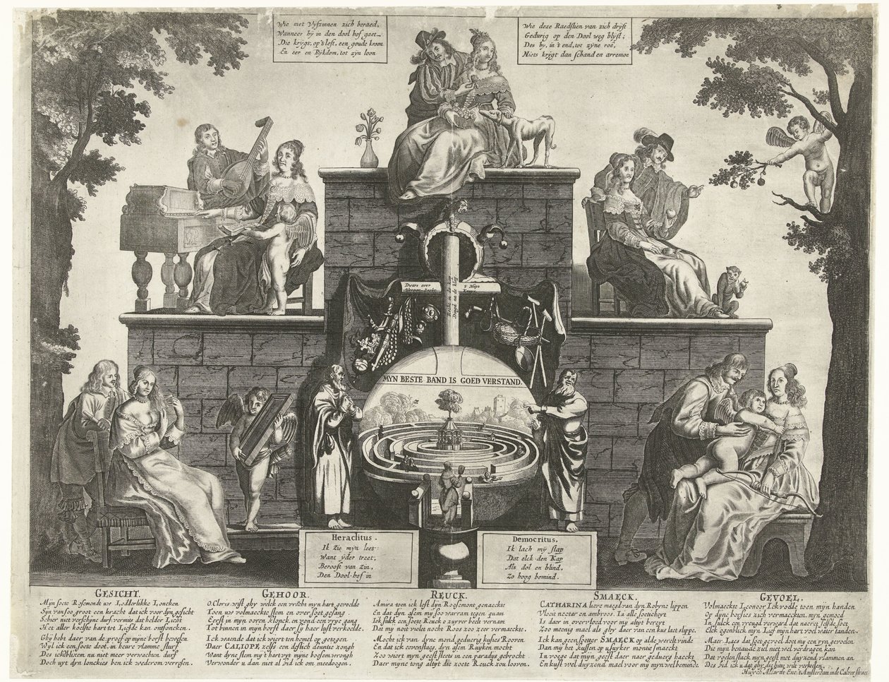 Alegoria do labirinto de desarrazoados humanos, c. 1650 de Anonymous