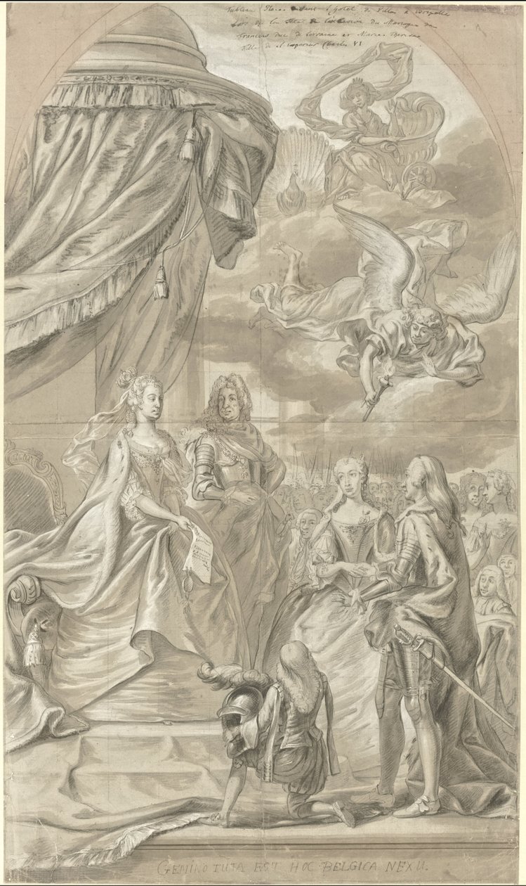 Alegoria do casamento da arquiduquesa Maria Anna da Áustria e Charles Alexander da Lorena, 1744 de Anonymous