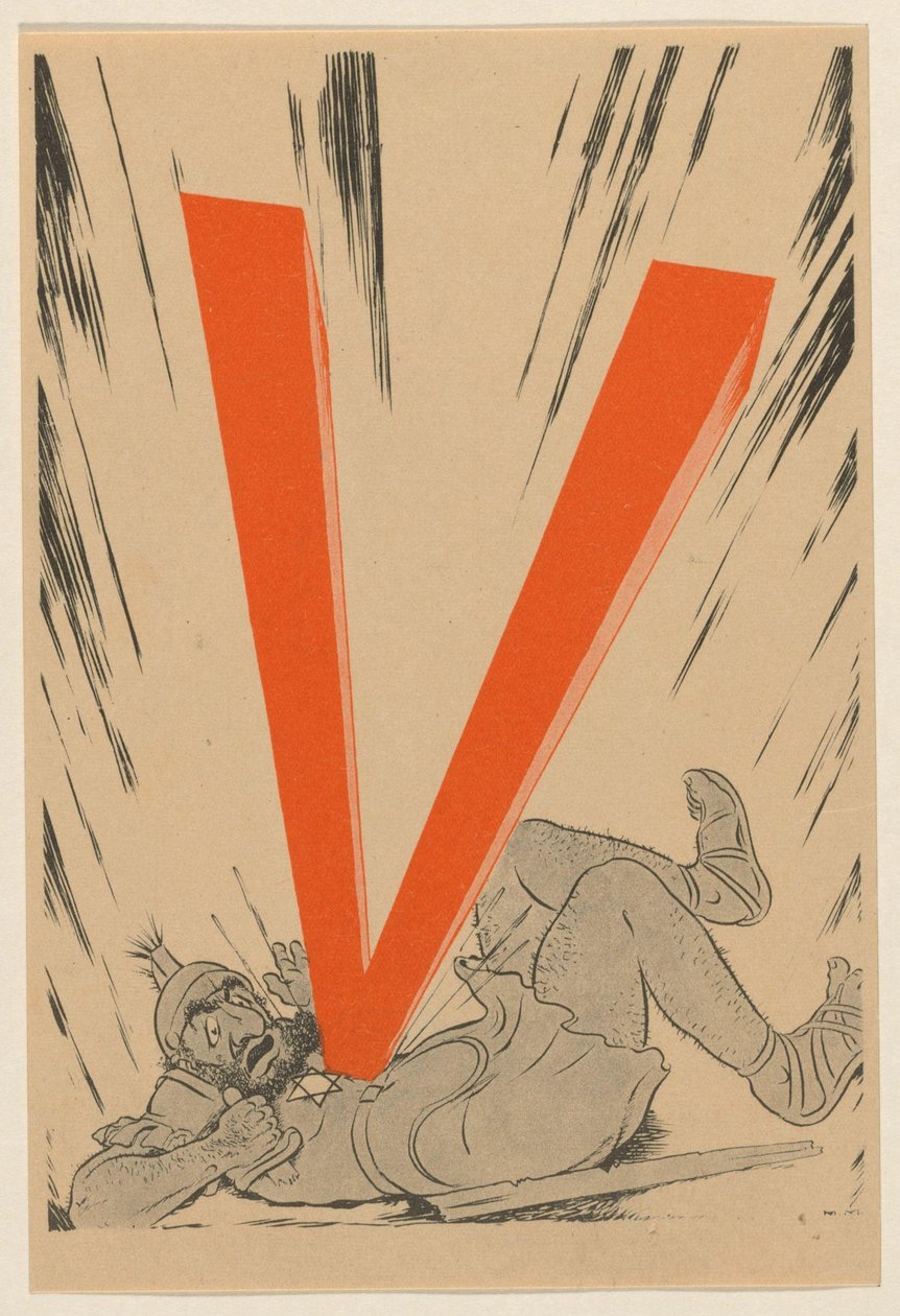 Desenho animado anti-judaico, c. 1943-1944 de Anonymous