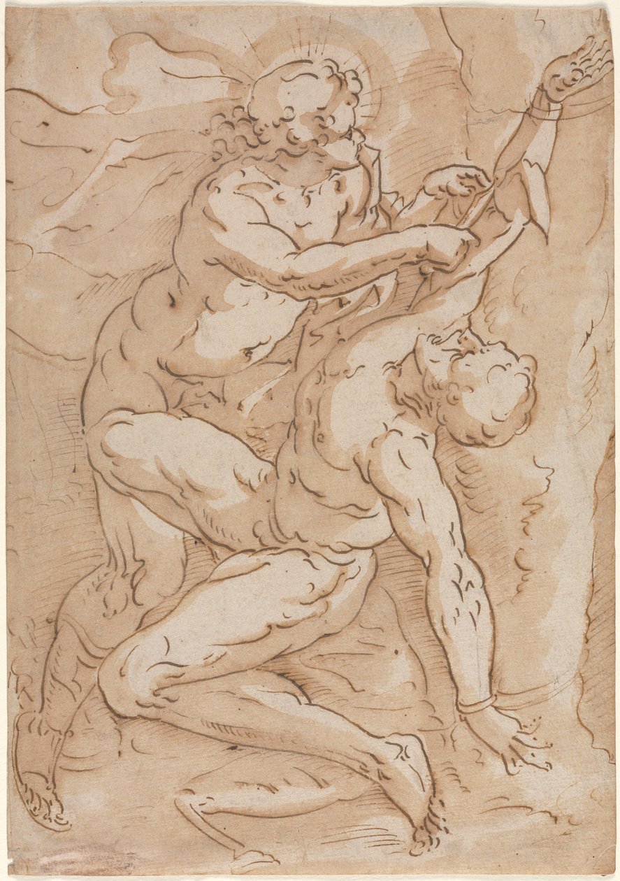 Apollo Flaying Marsyas (direita) de Anonymous