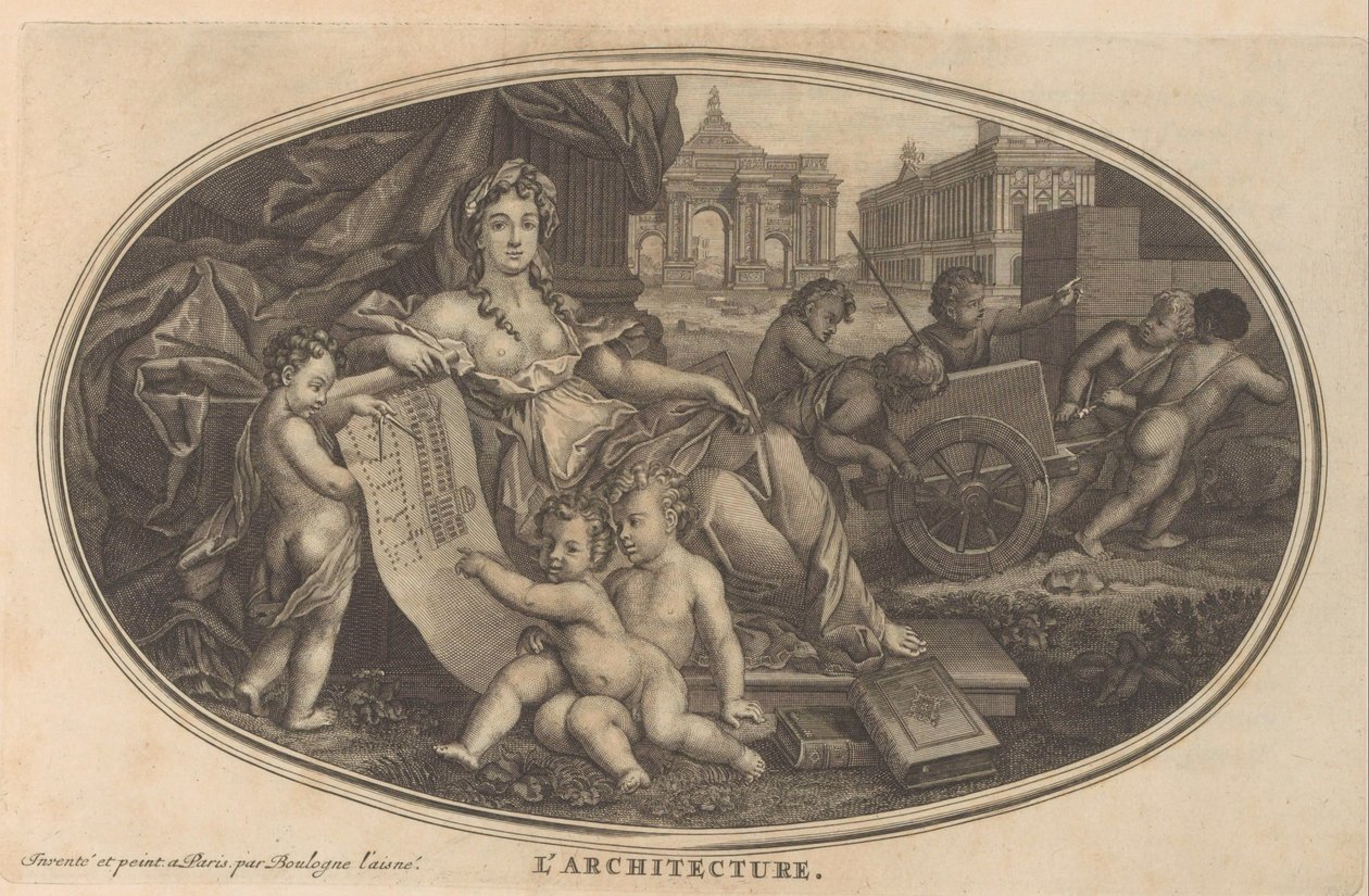 Arquiteto Arquitetura (título no objeto) O Gabinete de Belas Artes, ou Colecção das Mais Belas Gravuras, gravado segundo as Pinturas Originais (...) (título da série) de Anonymous