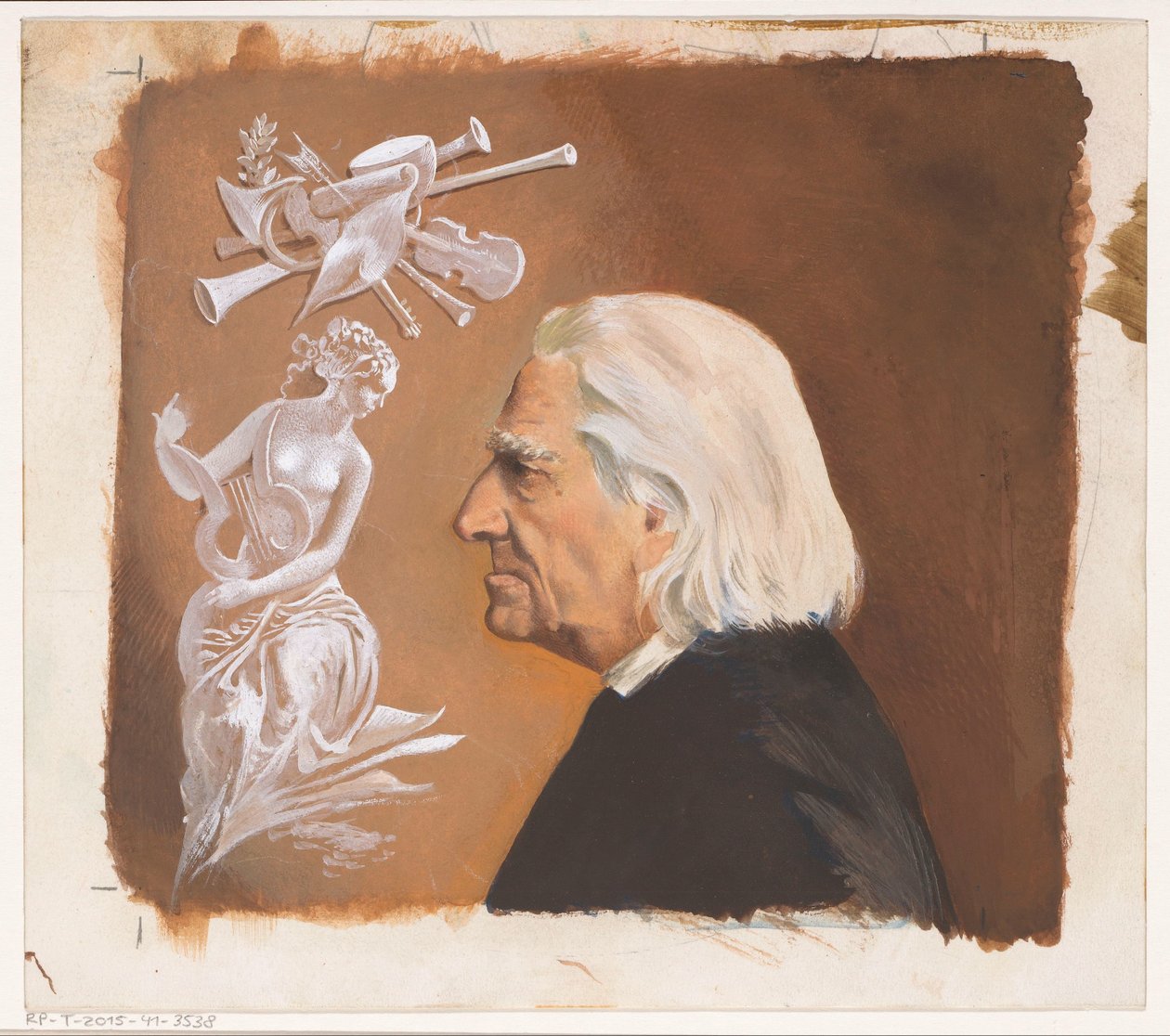 Desenho da banda para: Jean Rousselot, Frans Liszt. A Vida de um Grande Compositor, c. 1961 de Anonymous