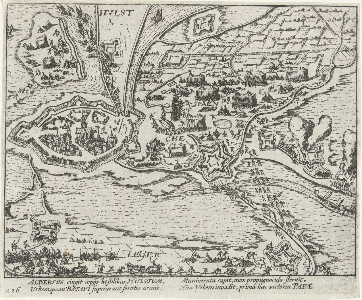 Cerco de Hulst pelo arquiduque Albrecht, 1596 de Anonymous