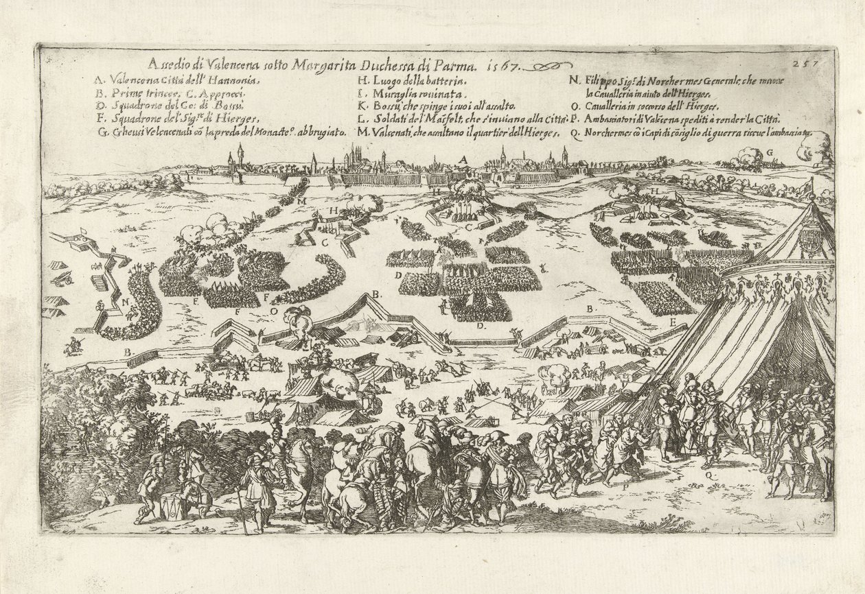 Beleg van Valenciennes, 1567
Cerco de Valencena sob o comando de Margarita Duquesa de Parma. 1567 (título sobre o objecto) de Anonymous