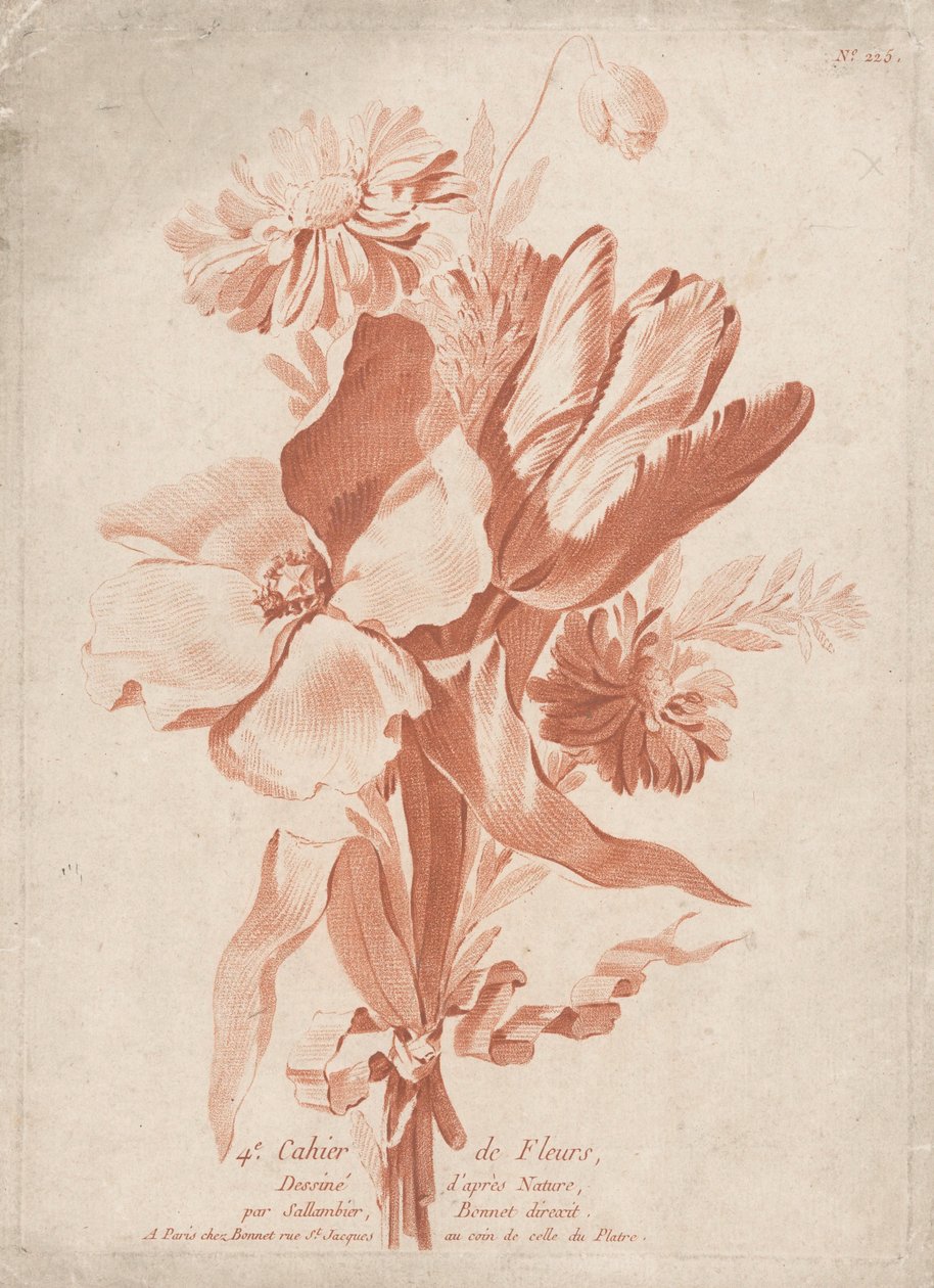 Flores 4º Cahier de Fleurs (título da série no objeto) de Anonymous