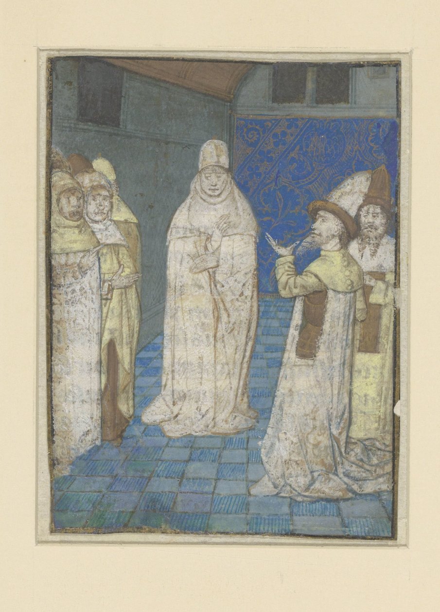 Boccacio medeia a discussão
O destino de homens e mulheres nobres (título da série) de Anonymous