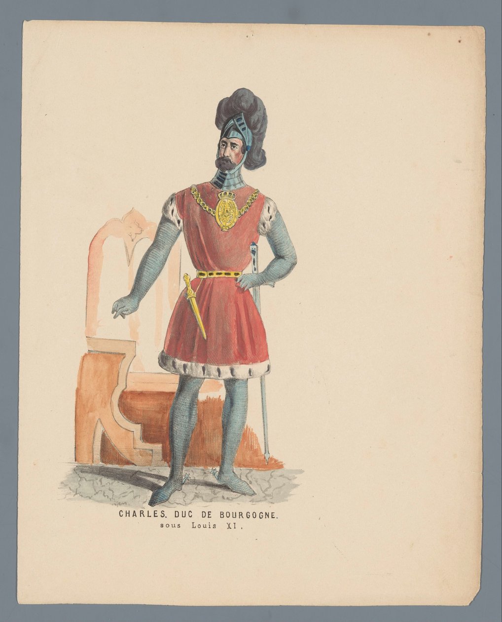Carlos. Duque de Borgonha. sob Louis XI (título no objeto) de Anonymous