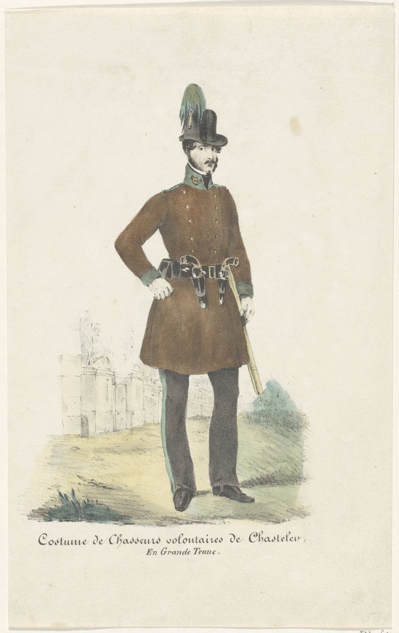 Caçador do Marquês de Chasteler, 1830 Traje de Caçador Voluntário Chasteler, Uniforme Completo (título no objeto) de Anonymous