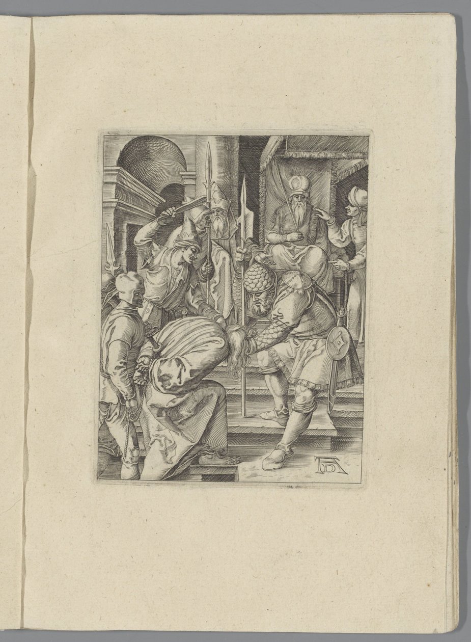 Cristo para Anás De kleine Passie (título da série) A Paixão de Cristo Effigied por Albert Durer de Nuremberg (título da série) de Anonymous