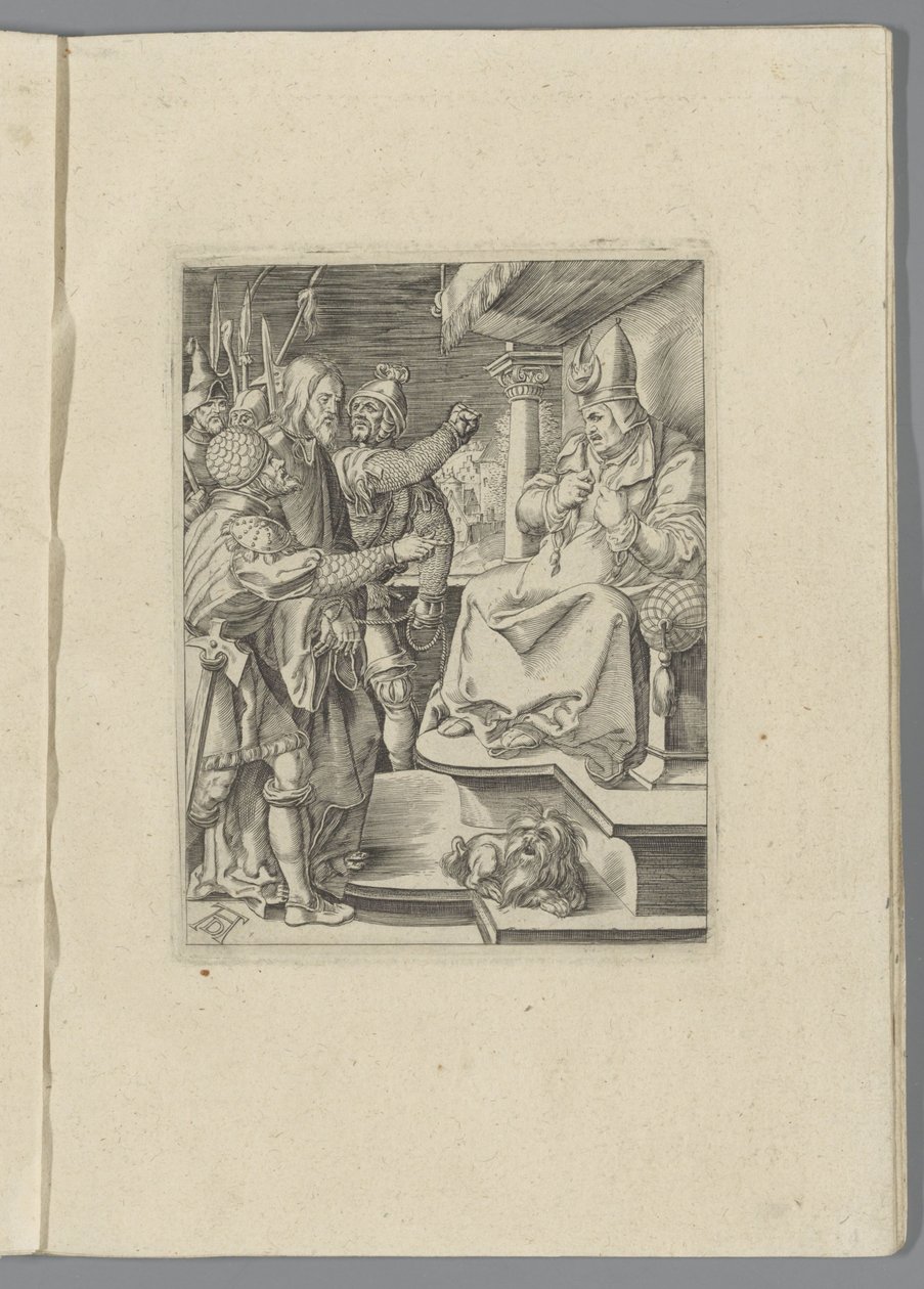 Cristo antes de Caifás
A pequena Paixão (título da série)
Passio Christi Ab Alberto Durer Nurenburgensi Effigiata (título da série) de Anonymous