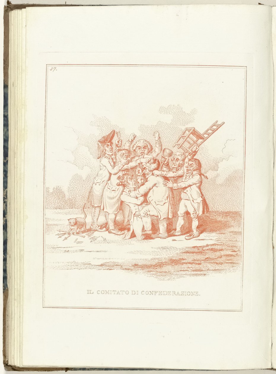 Comité van Bondgenotschap, 1795 O Comitê da Confederação (título no objeto) Hollandia Regenerata (kopie italiano) (título da série) A regeneração da Holanda: um espelho para todos os povos regenerados (título da série no objeto) de Anonymous